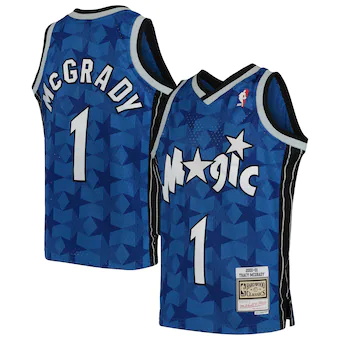 youth mitchell and ness tracy mcgrady blue orlando magic sw-509